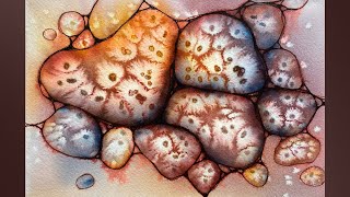 Texture Rocks in WATERCOLOR - 315