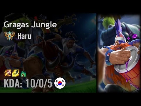 Gragas Jungle vs Hecarim - Haru - KR Challenger Patch 6.15