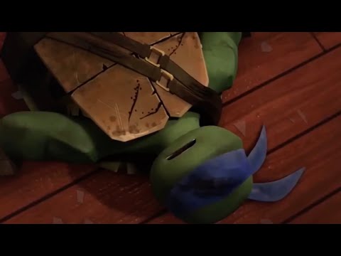 TMNT (2012) Leo Gets Thrown Through A Window