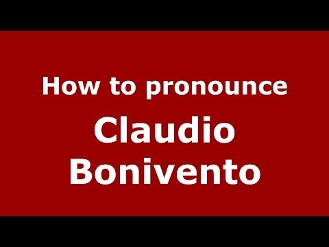 How to pronounce Claudio Bonivento (Italian/Italy)  - PronounceNames.com