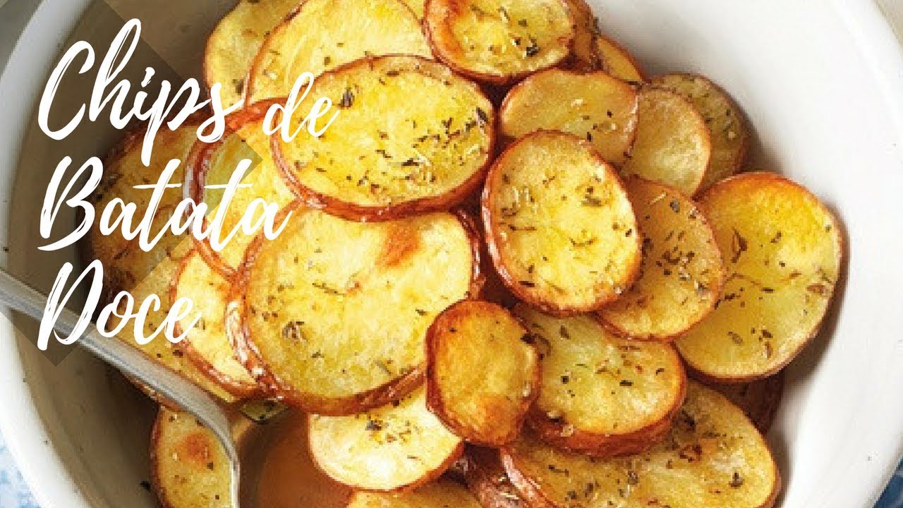 CHIPS DE BATATA DOCE (no microondas) 3 min. Alimentos Super Poderosos #3