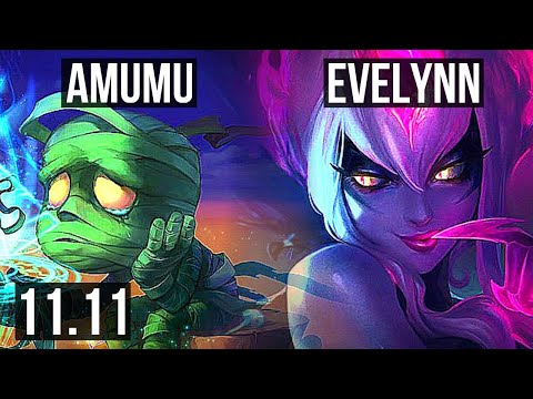 AMUMU vs EVELYNN (JUNGLE) | 12/2/9, Legendary | TR Grandmaster | v11.11
