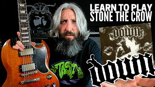 Down Stone The Crow Guitar Lesson &amp; TAB - Nola Sludge C# Standard Tuning