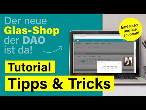 DAO-Glas-Shop-Tutorial: Tipps & Tricks
