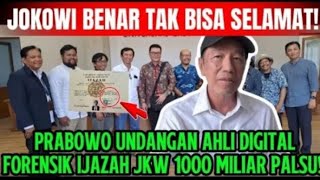 Download lagu JKW PASRAH.!! PRABOWO MELIHAT KEAHLIAN ORANG INI BUKTIKAN IJAZAH JKW TAK BISA DISELAMATKAN⁉️ mp3
