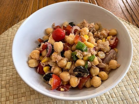 Ensalada de garbanzos con atún