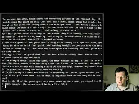 SLANG interpreter: Advent of Code 2018 day 4