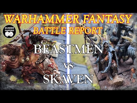WARHAMMER FANTASY 8th ed BATTLE REPORT: Beastmen vs Skaven