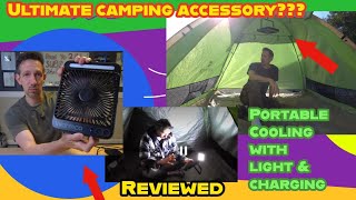This Battery Fan Lasts ALL Night… 48-Hour Portable Cooling with light (Warmco D4 20,000mAh)