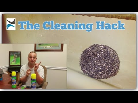 Cool Cleaning Hack for Soap Scum!! test for scratching