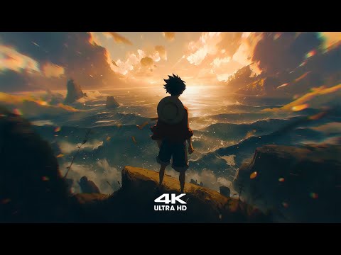 Luffy Sunset Journey | One Piece 4K Live Wallpaper & Screensaver 🌅🔥