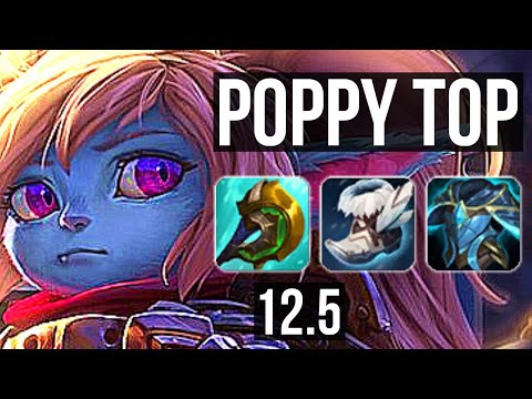 POPPY vs SINGED (TOP) | 5/0/7, 600+ games, 1.0M mastery, Rank 12 Poppy | NA Grandmaster | 12.5