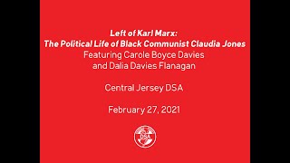 CNJ DSA PolEd: Left of Karl Marx Featuring Carole Boyce Davies and Dalia Davies Flanagan