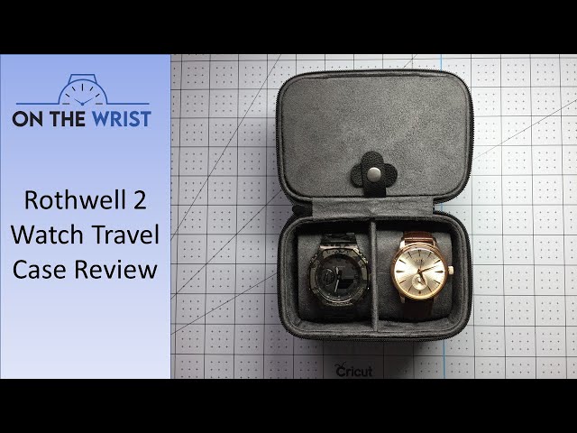 Vídeo relacionado con ROTHWELL Estuche de viaje con rollo de reloj para 3 relojes | Protección portátil resistente, se adapta a todos los relojes de pulsera (negro/gris)