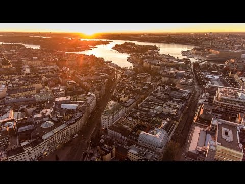 Sunrise in Stockholm EPIC droneflight Video