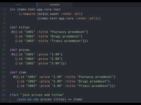 Przykład programu w Clojure z użyciem TDD