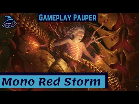 (GAMEPLAY PAUPER) Mono Red Storm!