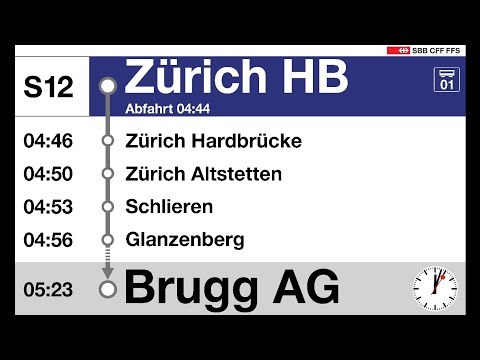ZVV Ansagen, S12 (Zürich HB-Brugg AG) | FV-Dosto Twindexx | 100. Video Spezial