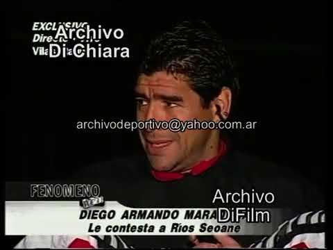 Pelea Diego Maradona vs Rios Seoane le dice drogadicto 1997 BG-0571
