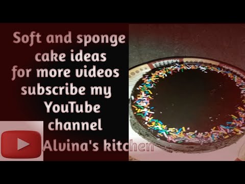 Chocolate cake easy recipe by Alvina's kitchen without oven without cream yummy and testy