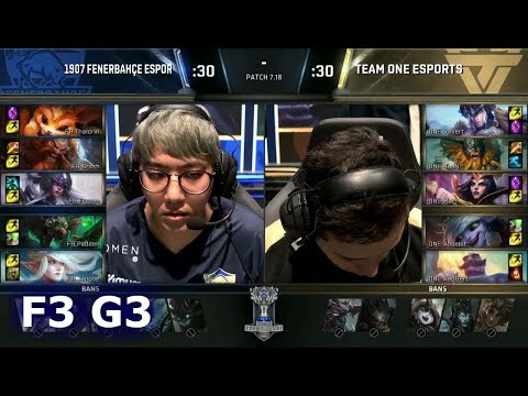 1907 Fenerbahçe vs Team oNe eSports | Game 3 Finals of Play-in Stage S7 LoL Worlds 2017 | FB vs ONE