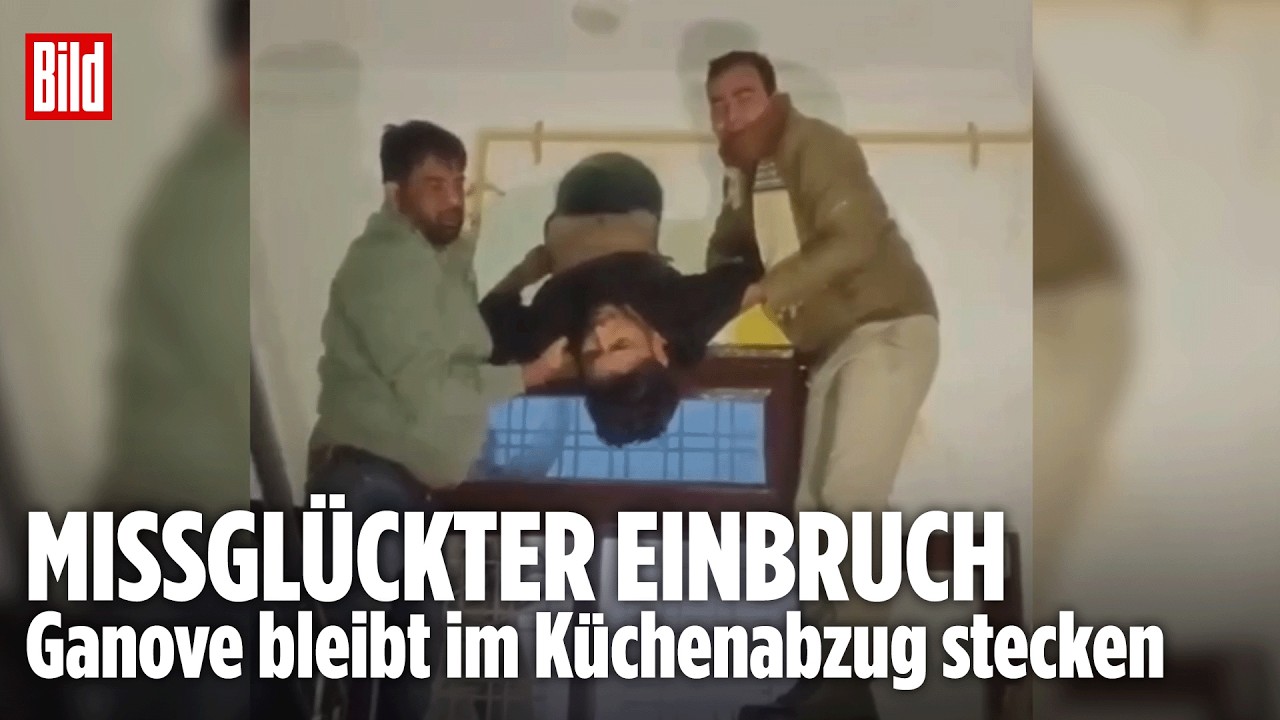 EINBRUCH GESCHEITERT: Dieb bleibt im Küchenabzug stecken – Polizei rückt aus