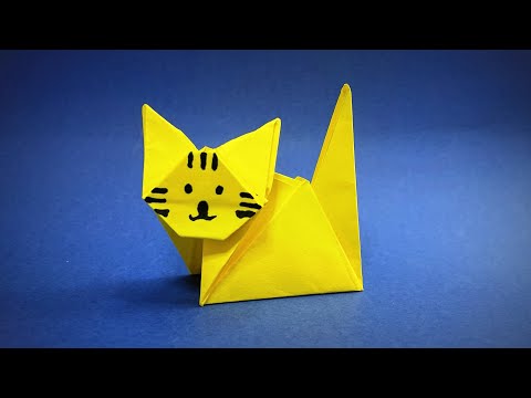 origami cat | How to make a paper cat | origami animals