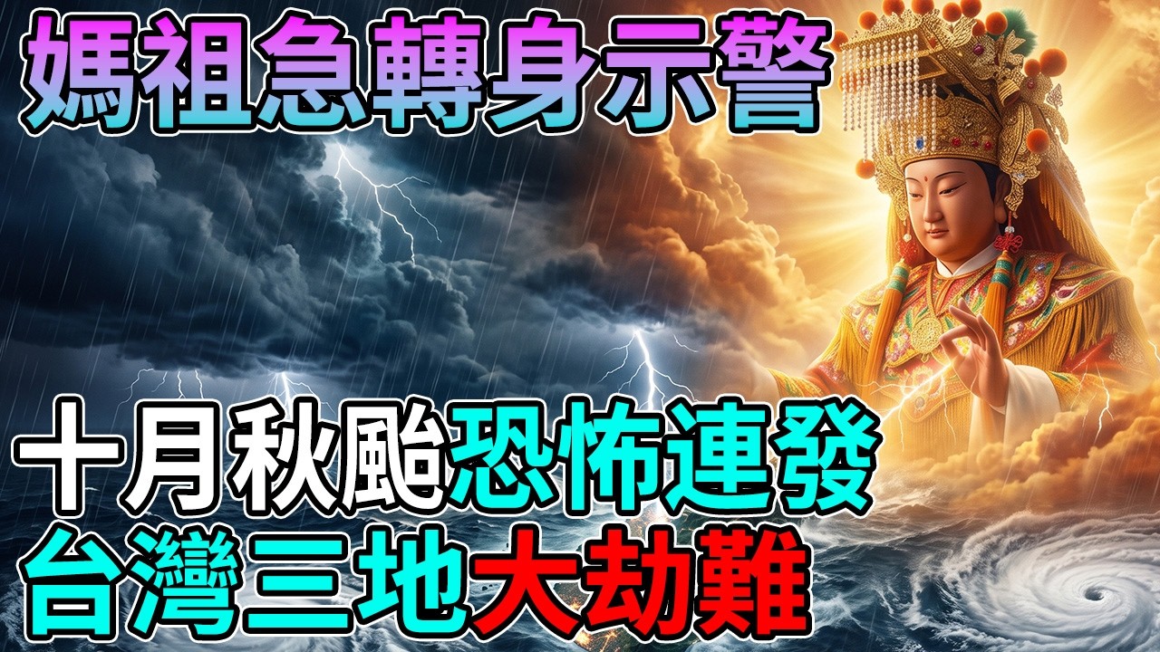 🚨10月秋颱連發異象？白沙屯媽祖早就給過警告！台灣這3個地區千萬要注意   #媽祖 #白沙屯媽祖 #台灣時事 #祈福保平安 #2026預言 #民生物價 #轉運