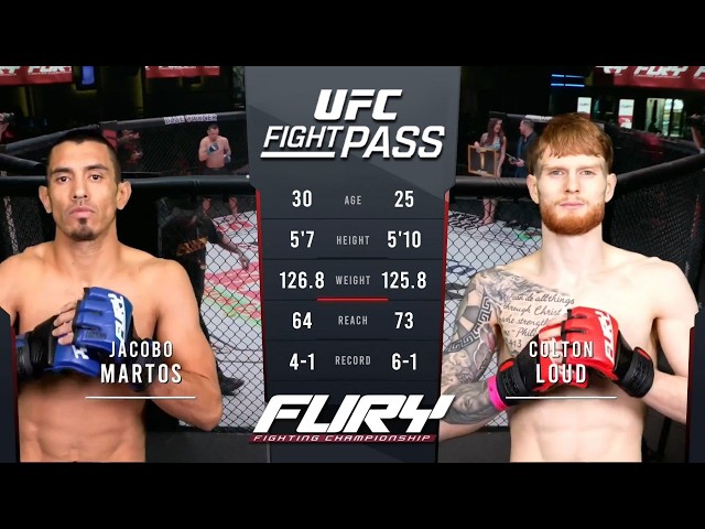 Colton Loud vs. Jacobo Martos Full Fight | Fury FC 117