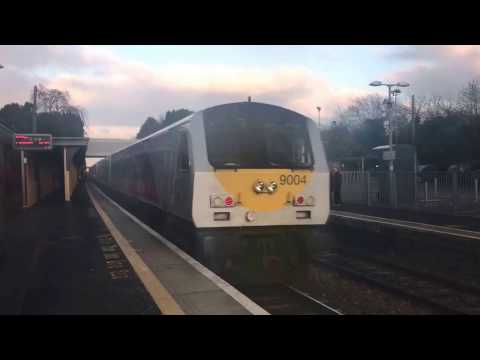IE 201 class loco number 207 roars past Rush and Lusk with the Enterprise for Belfast (21/1/17)