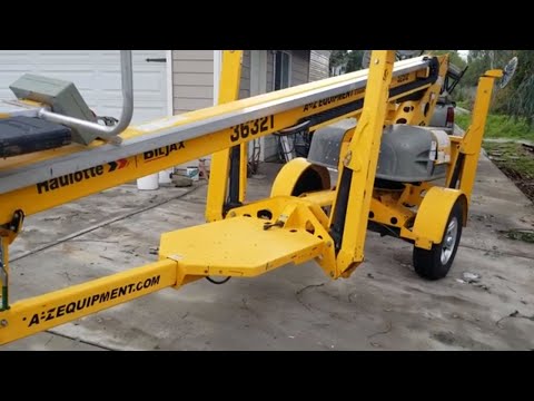 Haulotte 3632t Bil-Jax review compare to JLG and Genie towable boom lift