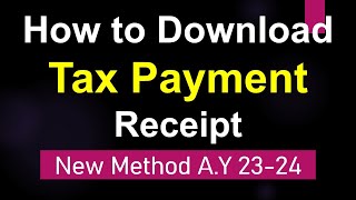 How to download income tax challan 2023-24| Reprint Tax Challan Receipt| Income Tax Challan download