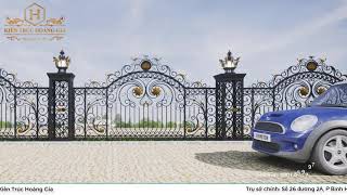 Mẫu cổng nhà đẹp thích hợp cho Biệt Thự diện tích rộng rãi ở nông thôn.
