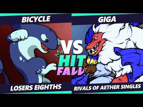 Hitfall 3 TOP 8 - Bicycle (Orcane) Vs. Giga (Hodan) Rivals of Aether - RoA