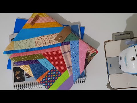 Aprenda a fazer uma capa de caderno, agenda ou caderneta em patchwork