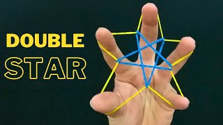How to make Double (Ten pointed) Star with Two Rubber band in One hand. You can do it at home.