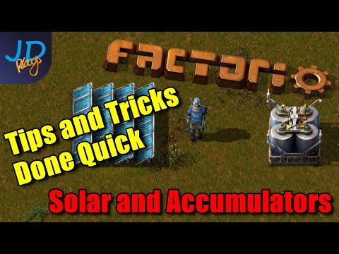 Factorio Solar and Accumulators ⚙️ From Hand Building to Blueprinting ⚙️ Tips and Tricks Done Quick