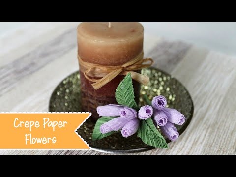 How to Make Crepe Paper Rose Buds - DIY Flowers