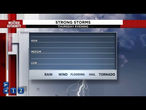 Update on the strong storm threat this evening and even more active weather ahead.