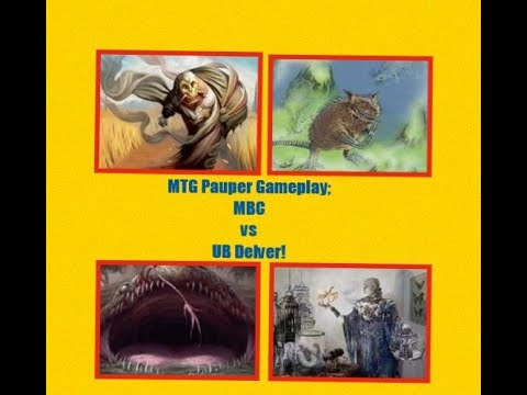 MTG Pauper Gameplay: UB Delver vs Mono-Black Control