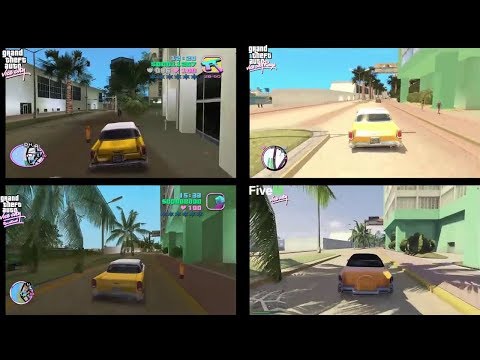 GTA Vice City Original vs Remastered vs RAGE vs GTA V Vice City