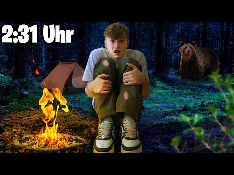 1 NACHT im Wald ÜBERLEBEN! (Extrem Challenge)