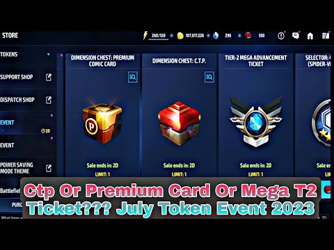 Ctp Or Premium Card Or Mega T2 Ticket? July Token Event 2023 - Marvel Future Fight