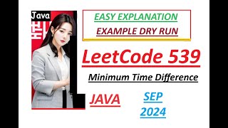 YouTube video 'Minimum Time Difference | Leetcode 539 | Java | Developer Coder'