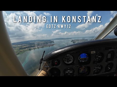 LANDING in KONSTANZ EDTZ 12 | Piper PA28 | Unedited Cockpit View 4K