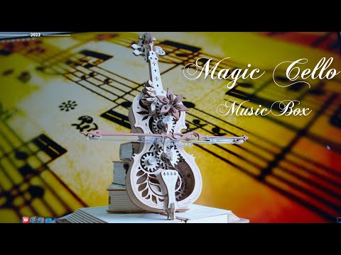 Rokr Magic Cello Music box step by step making #asmr #handmade #diy