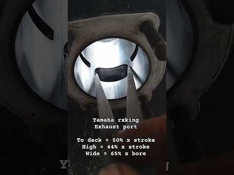 The percentage of exhaust port of a 2-stroke engine 📌 #2stroke #yamaha #rxseries #knowledge
