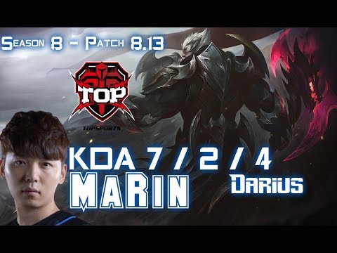 TOP MaRin DARIUS vs FIORA Top - Patch 8.13 KR Ranked