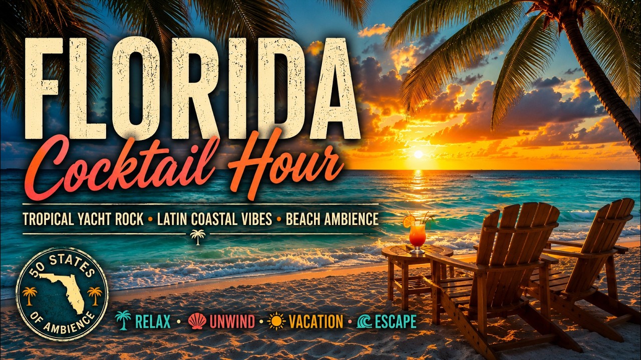 Florida Cocktail Hour 🍹 Tropical Yacht Rock & Beach Ambience