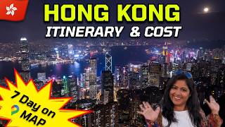 HONG KONG &amp;amp; MACAU ITINERARY &amp;amp; COST | Day wise plan on Map | Hong Kong Disneyland | India to HongKong